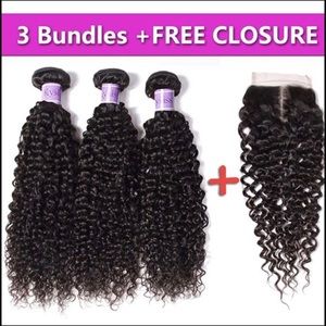 100% Unprocessed Kinky Curly Human Hair